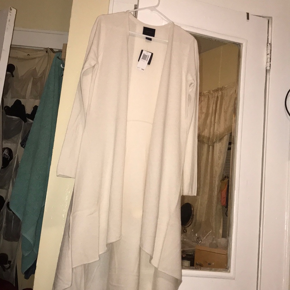 White cashmere cardigan